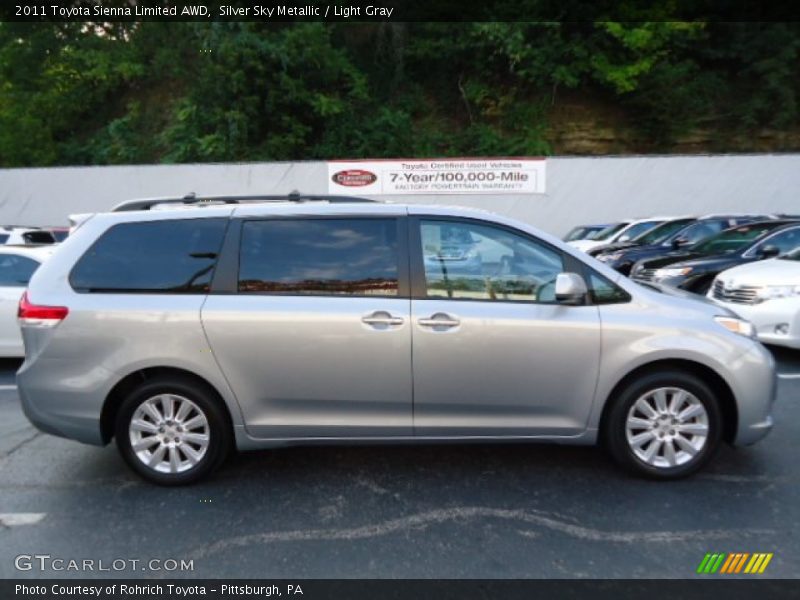 Silver Sky Metallic / Light Gray 2011 Toyota Sienna Limited AWD