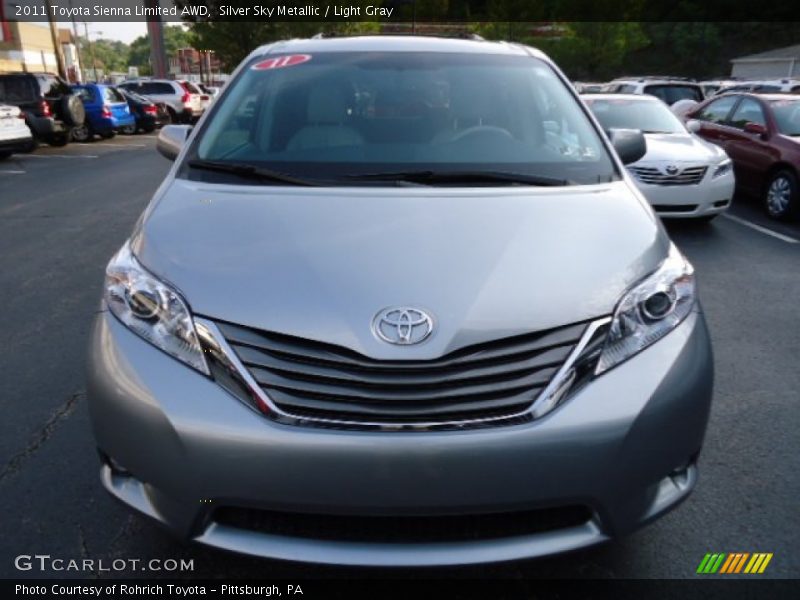 Silver Sky Metallic / Light Gray 2011 Toyota Sienna Limited AWD
