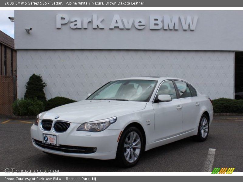 Alpine White / Natural Brown Dakota Leather 2009 BMW 5 Series 535xi Sedan