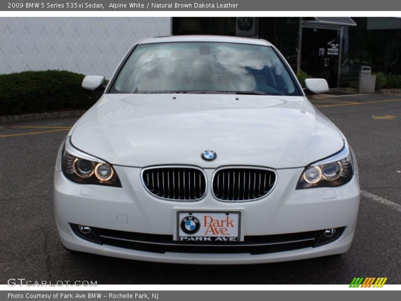 Alpine White / Natural Brown Dakota Leather 2009 BMW 5 Series 535xi Sedan