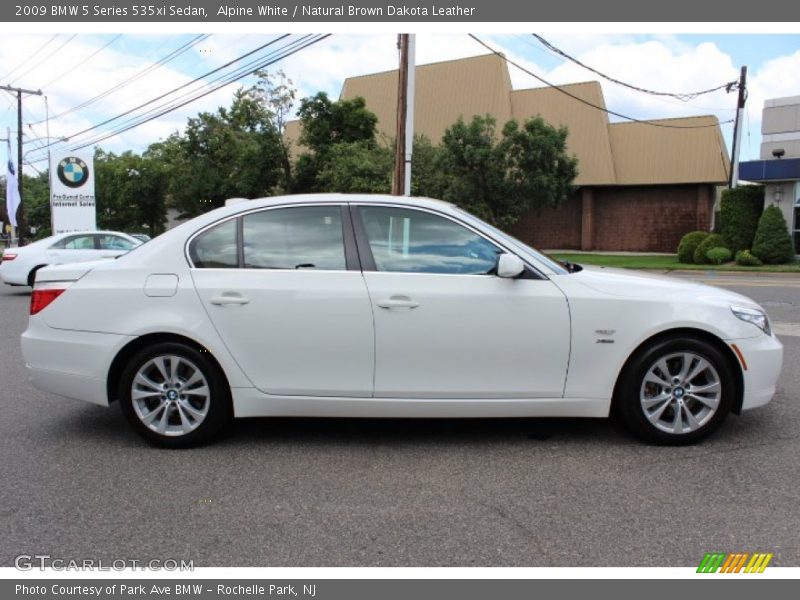 Alpine White / Natural Brown Dakota Leather 2009 BMW 5 Series 535xi Sedan