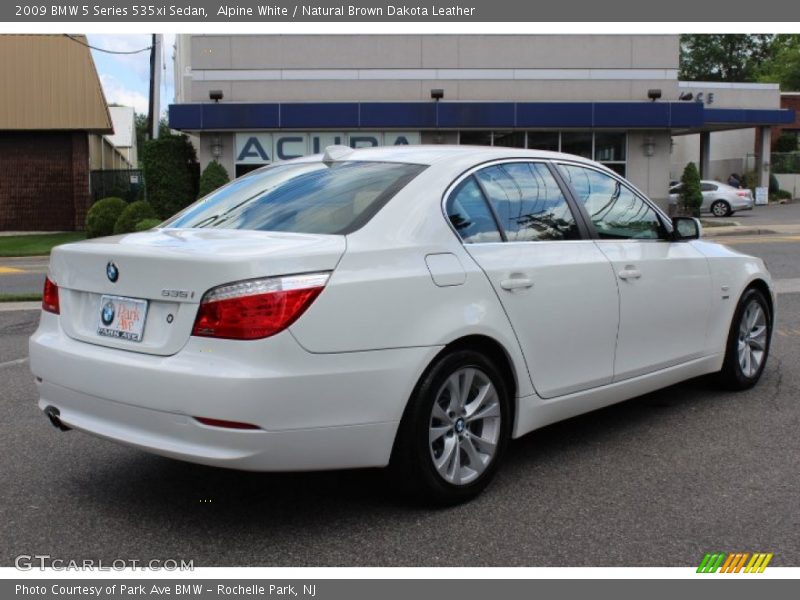 Alpine White / Natural Brown Dakota Leather 2009 BMW 5 Series 535xi Sedan