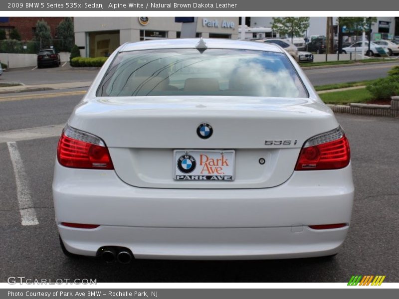 Alpine White / Natural Brown Dakota Leather 2009 BMW 5 Series 535xi Sedan
