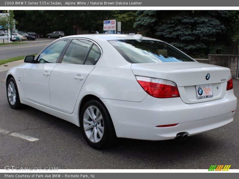 Alpine White / Natural Brown Dakota Leather 2009 BMW 5 Series 535xi Sedan