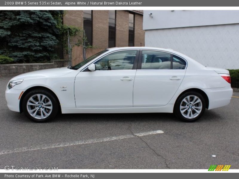 Alpine White / Natural Brown Dakota Leather 2009 BMW 5 Series 535xi Sedan