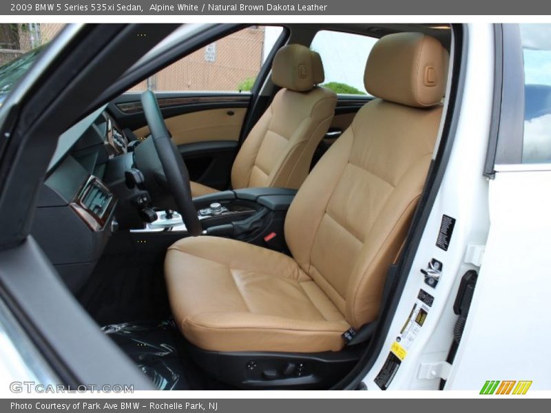 Alpine White / Natural Brown Dakota Leather 2009 BMW 5 Series 535xi Sedan