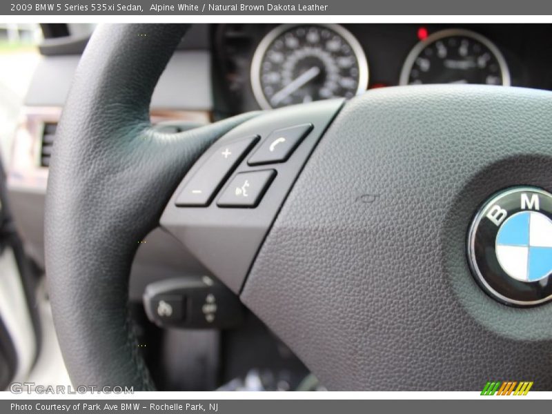 Alpine White / Natural Brown Dakota Leather 2009 BMW 5 Series 535xi Sedan