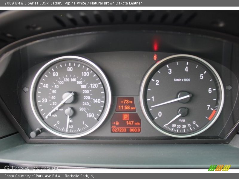 Alpine White / Natural Brown Dakota Leather 2009 BMW 5 Series 535xi Sedan