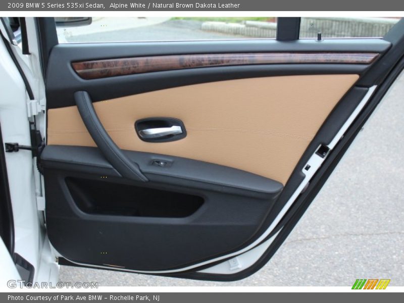 Alpine White / Natural Brown Dakota Leather 2009 BMW 5 Series 535xi Sedan