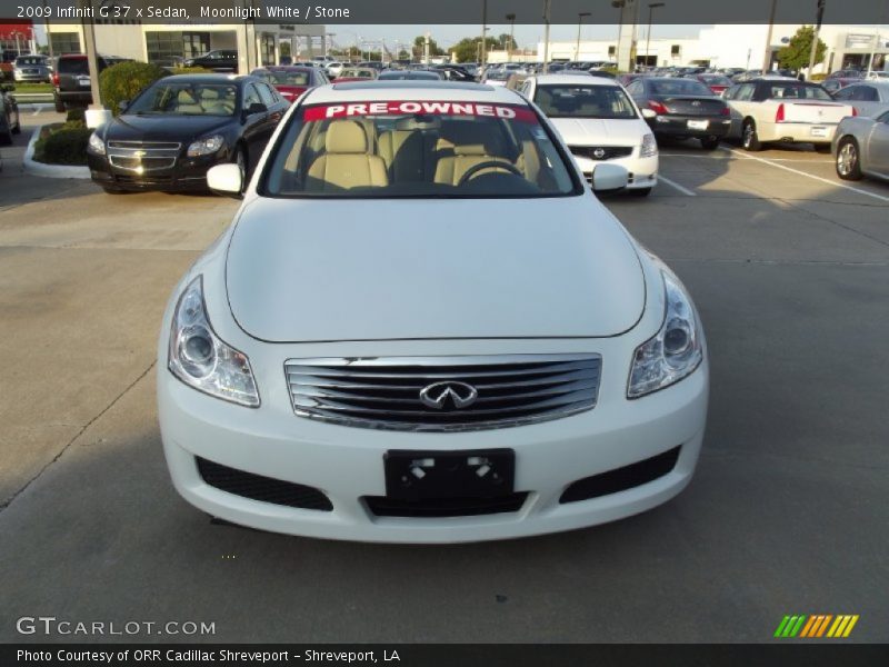 Moonlight White / Stone 2009 Infiniti G 37 x Sedan