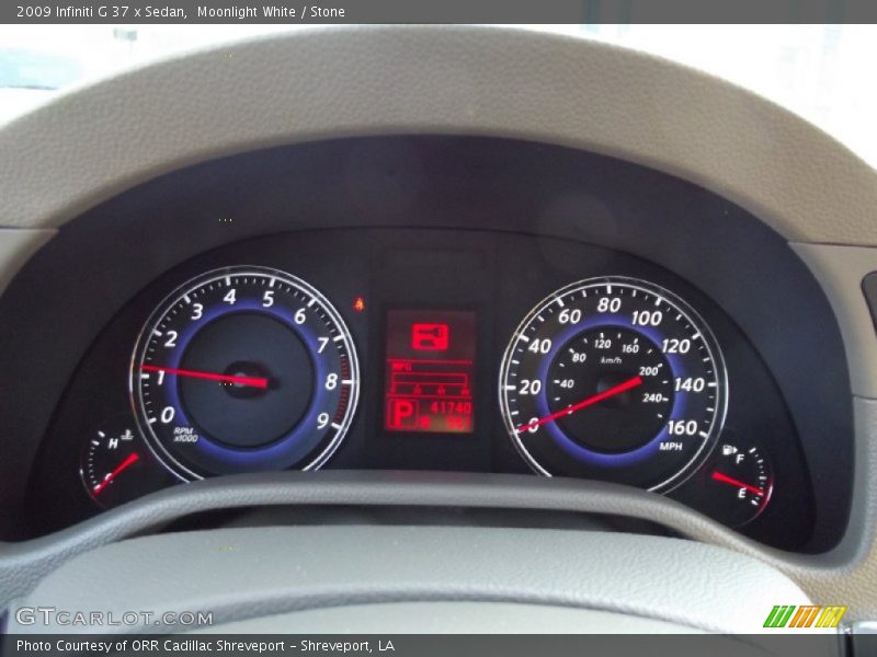 Moonlight White / Stone 2009 Infiniti G 37 x Sedan
