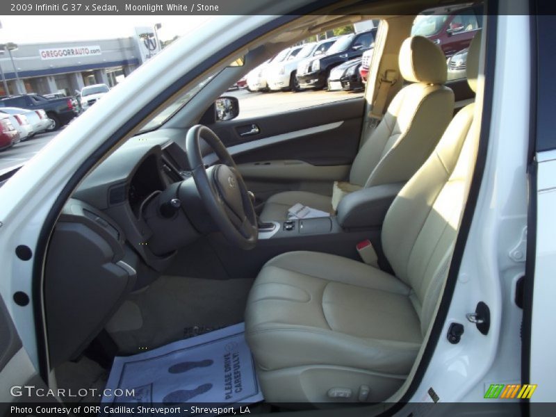 Moonlight White / Stone 2009 Infiniti G 37 x Sedan