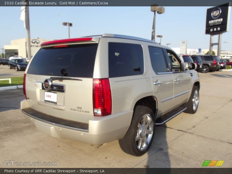 Gold Mist / Cashmere/Cocoa 2010 Cadillac Escalade Luxury