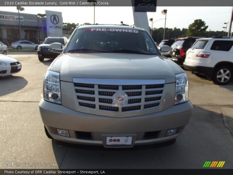 Gold Mist / Cashmere/Cocoa 2010 Cadillac Escalade Luxury