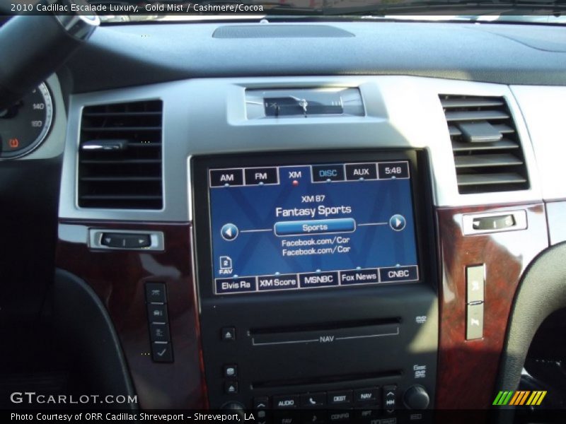 Gold Mist / Cashmere/Cocoa 2010 Cadillac Escalade Luxury