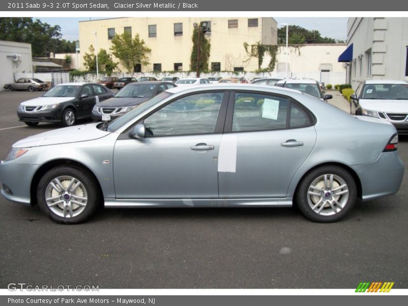 Glacier Silver Metallic / Black 2011 Saab 9-3 2.0T Sport Sedan