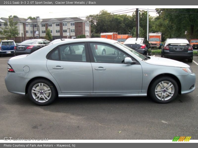 Glacier Silver Metallic / Black 2011 Saab 9-3 2.0T Sport Sedan