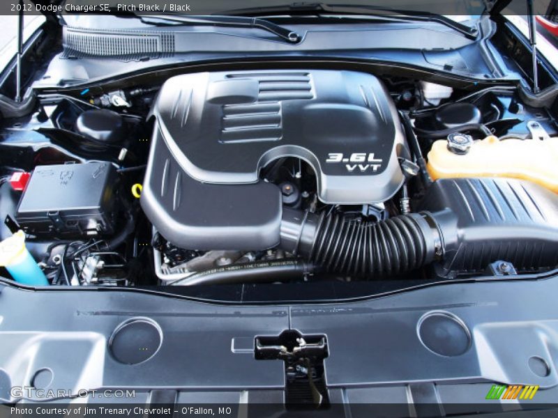 Pitch Black / Black 2012 Dodge Charger SE