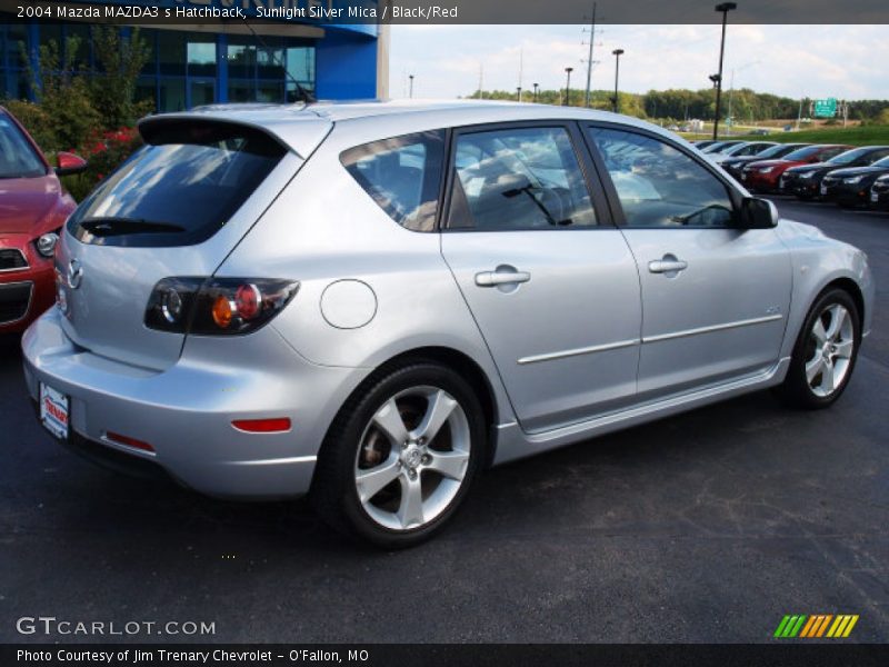 Sunlight Silver Mica / Black/Red 2004 Mazda MAZDA3 s Hatchback