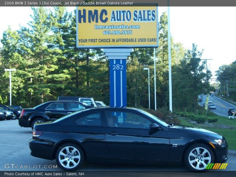 Jet Black / Saddle Brown Dakota Leather 2009 BMW 3 Series 328xi Coupe