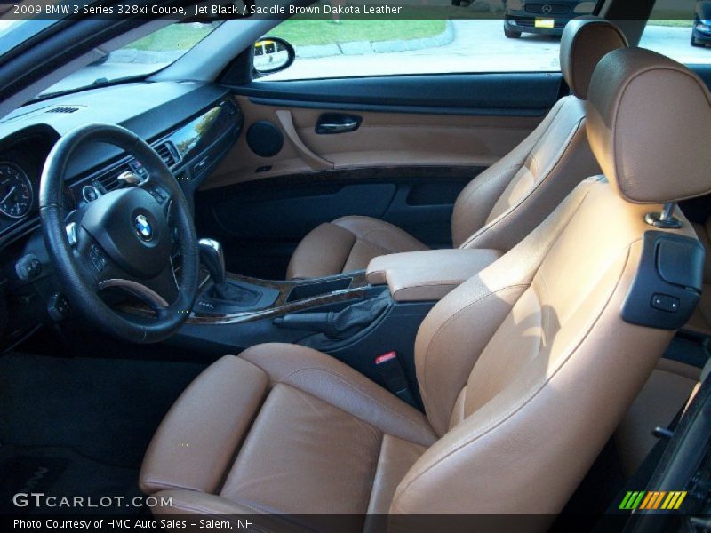 Jet Black / Saddle Brown Dakota Leather 2009 BMW 3 Series 328xi Coupe