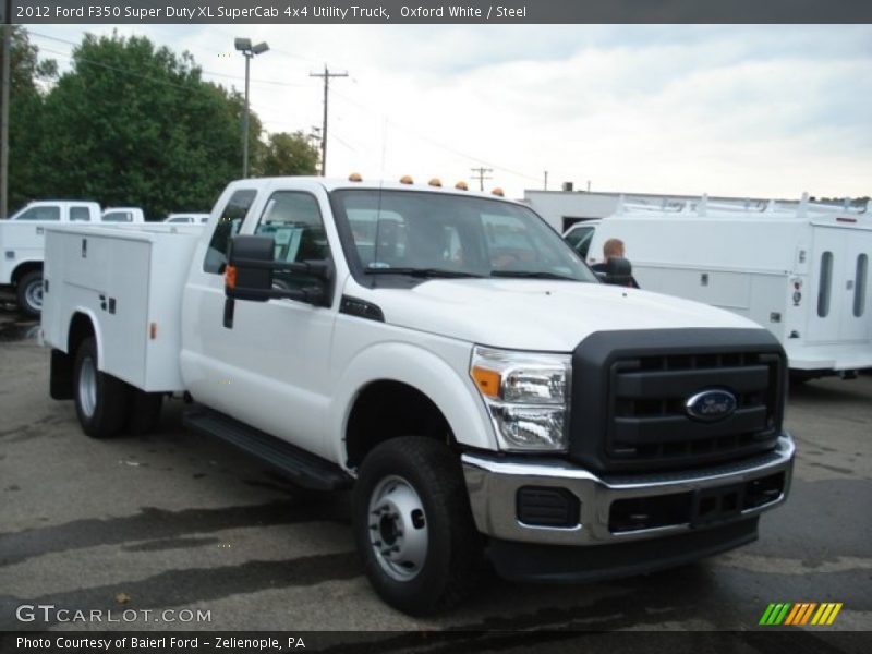 Oxford White / Steel 2012 Ford F350 Super Duty XL SuperCab 4x4 Utility Truck