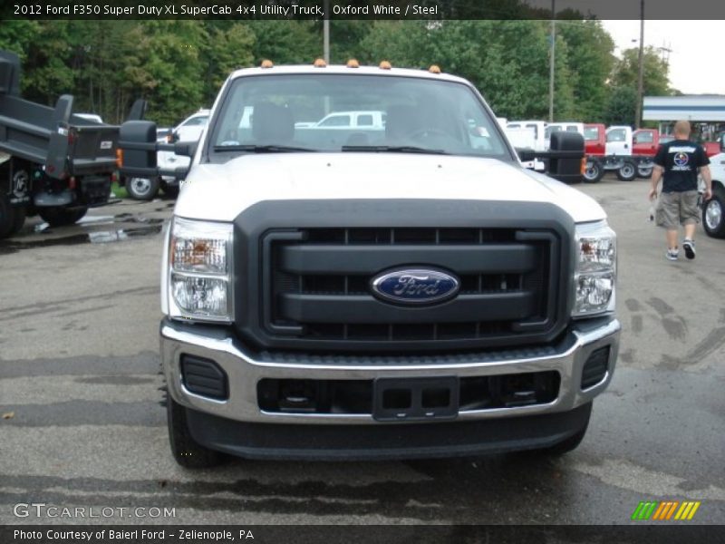 Oxford White / Steel 2012 Ford F350 Super Duty XL SuperCab 4x4 Utility Truck