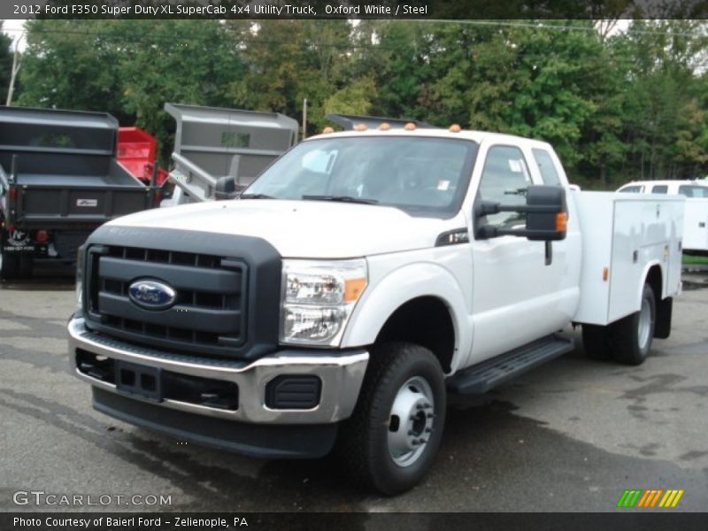 Oxford White / Steel 2012 Ford F350 Super Duty XL SuperCab 4x4 Utility Truck