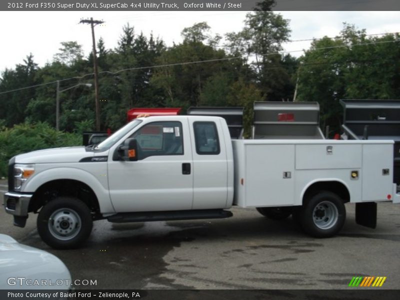 Oxford White / Steel 2012 Ford F350 Super Duty XL SuperCab 4x4 Utility Truck