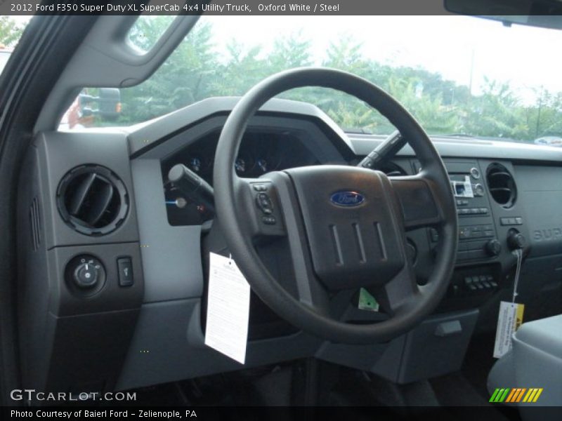 Oxford White / Steel 2012 Ford F350 Super Duty XL SuperCab 4x4 Utility Truck