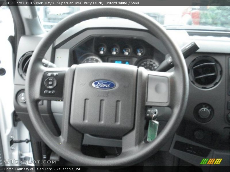 Oxford White / Steel 2012 Ford F350 Super Duty XL SuperCab 4x4 Utility Truck