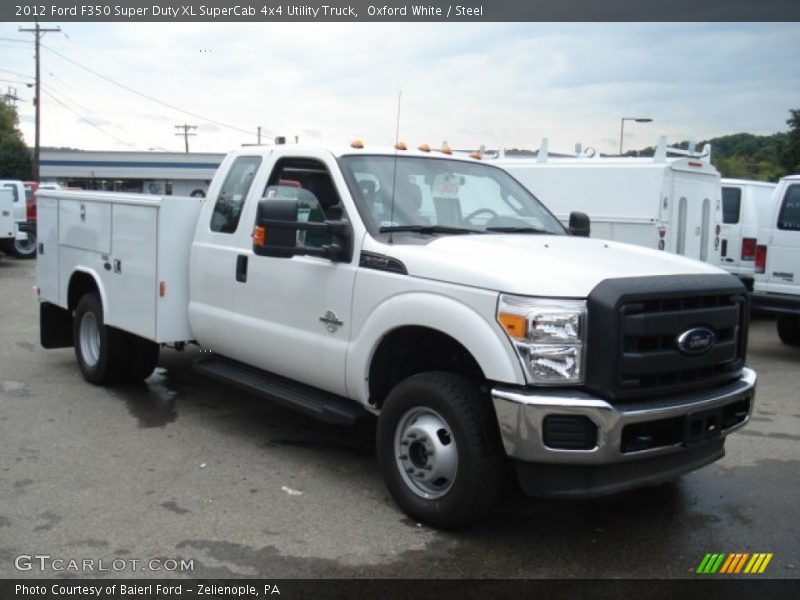 Oxford White / Steel 2012 Ford F350 Super Duty XL SuperCab 4x4 Utility Truck