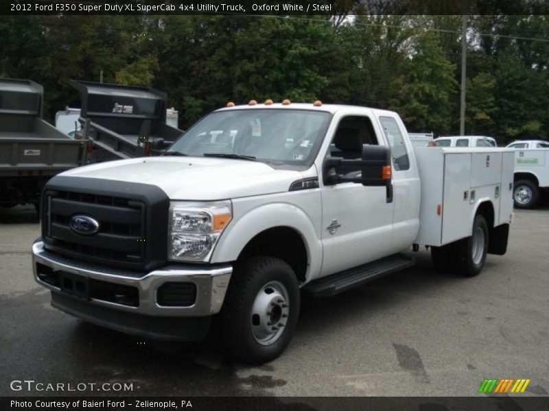 Oxford White / Steel 2012 Ford F350 Super Duty XL SuperCab 4x4 Utility Truck