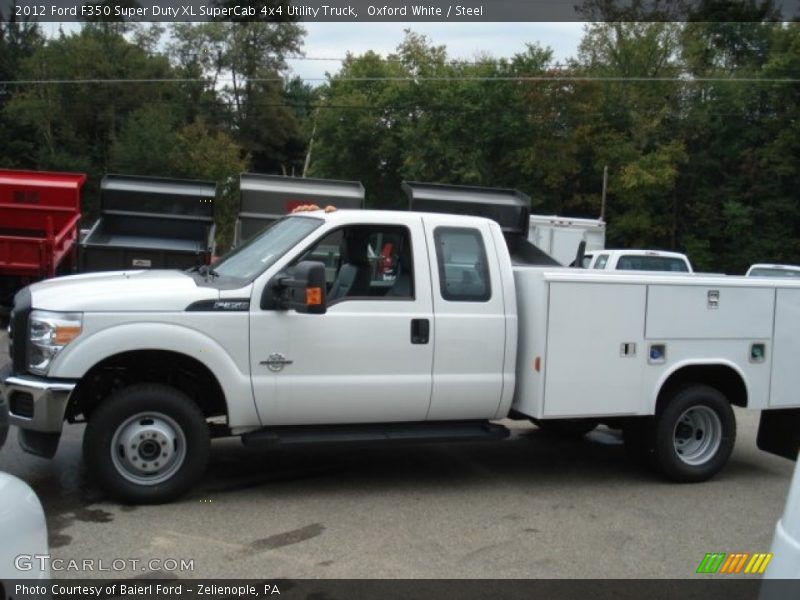 Oxford White / Steel 2012 Ford F350 Super Duty XL SuperCab 4x4 Utility Truck