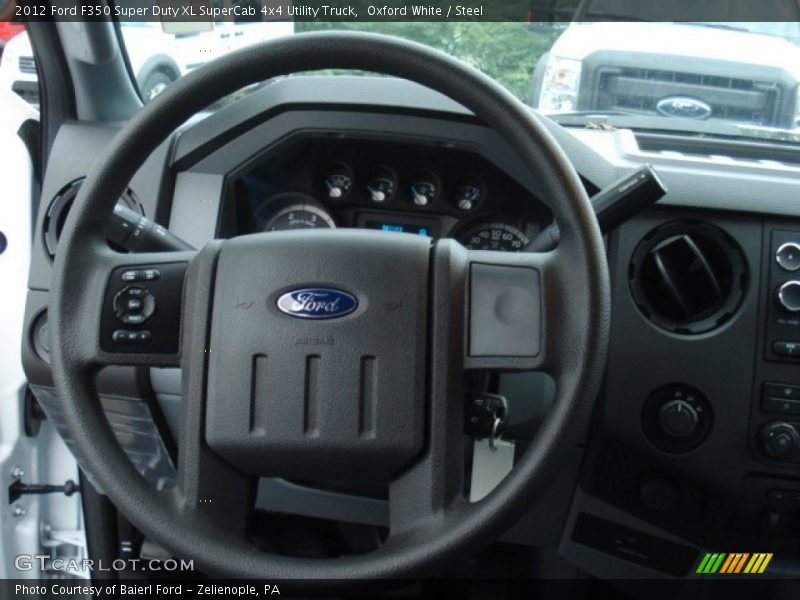 Oxford White / Steel 2012 Ford F350 Super Duty XL SuperCab 4x4 Utility Truck