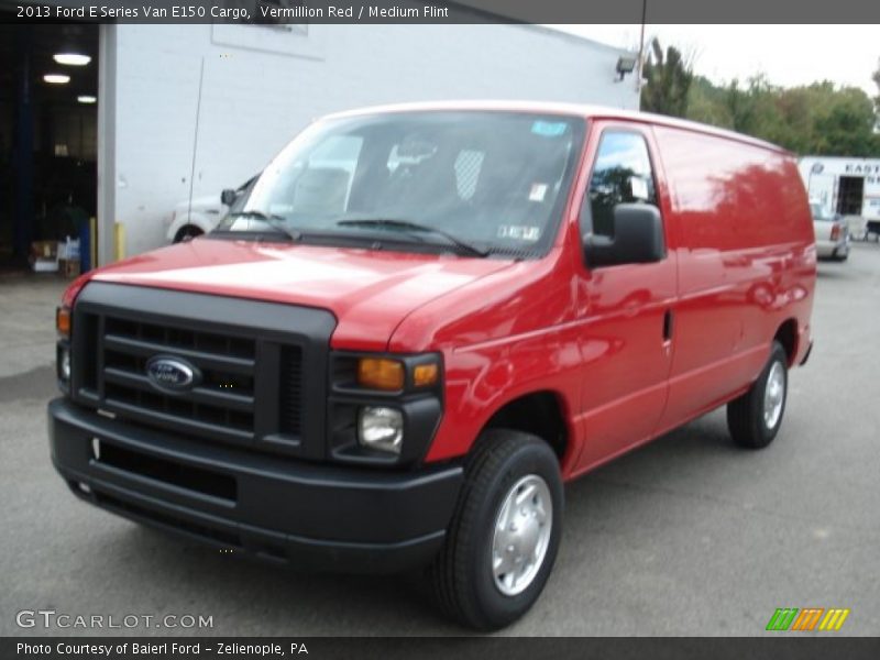 Vermillion Red / Medium Flint 2013 Ford E Series Van E150 Cargo