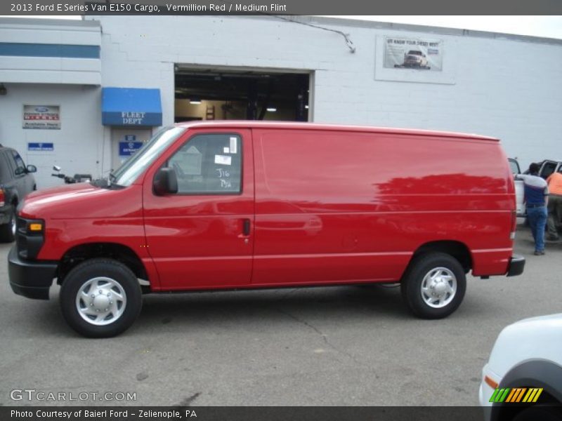 Vermillion Red / Medium Flint 2013 Ford E Series Van E150 Cargo