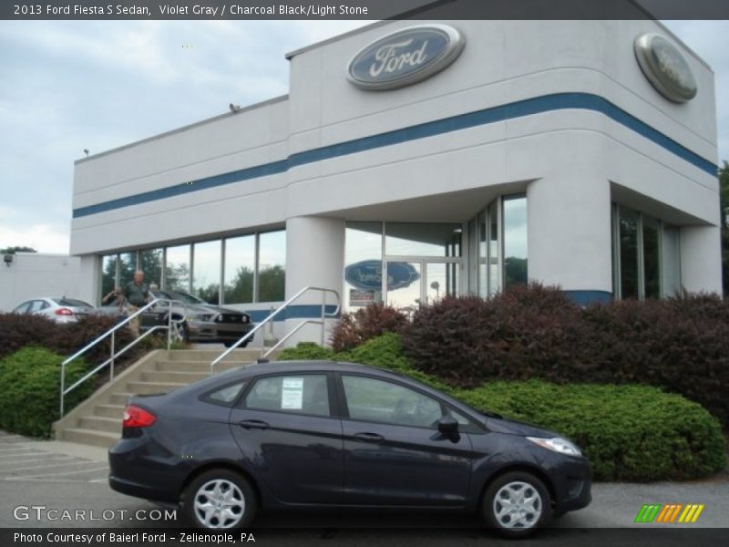 Violet Gray / Charcoal Black/Light Stone 2013 Ford Fiesta S Sedan