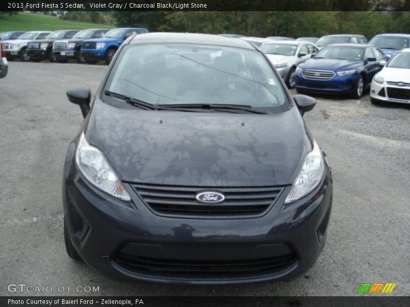 Violet Gray / Charcoal Black/Light Stone 2013 Ford Fiesta S Sedan