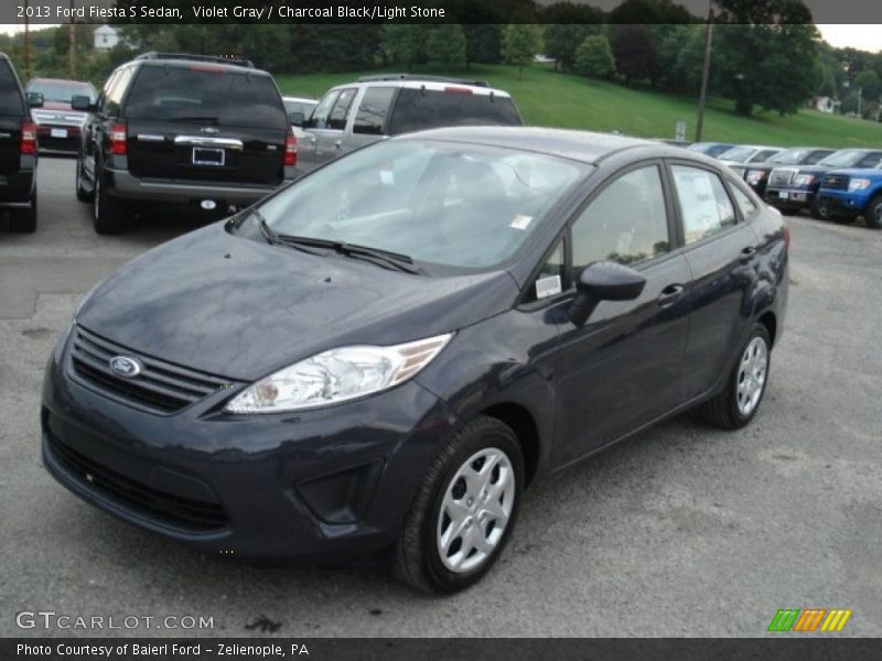 Violet Gray / Charcoal Black/Light Stone 2013 Ford Fiesta S Sedan