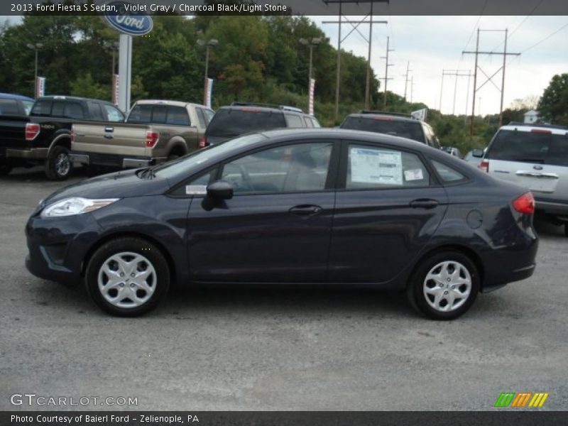 Violet Gray / Charcoal Black/Light Stone 2013 Ford Fiesta S Sedan