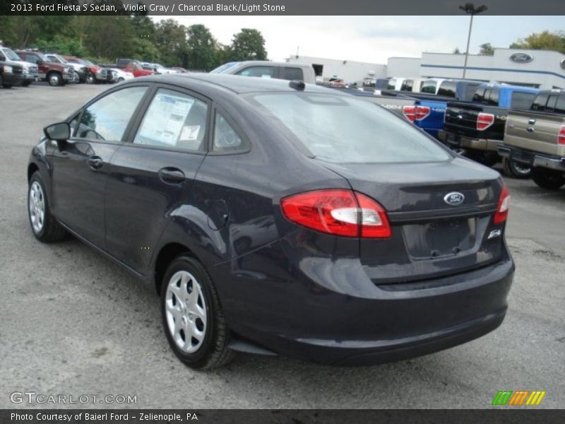 Violet Gray / Charcoal Black/Light Stone 2013 Ford Fiesta S Sedan