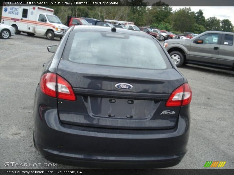 Violet Gray / Charcoal Black/Light Stone 2013 Ford Fiesta S Sedan