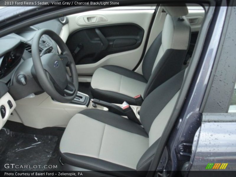  2013 Fiesta S Sedan Charcoal Black/Light Stone Interior