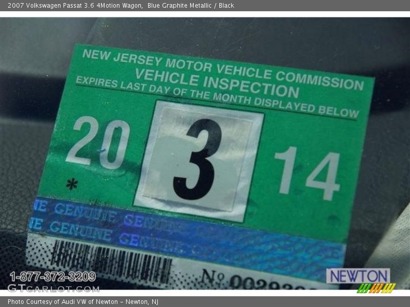 Blue Graphite Metallic / Black 2007 Volkswagen Passat 3.6 4Motion Wagon