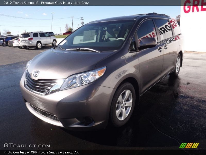 Predawn Gray Mica / Light Gray 2012 Toyota Sienna LE