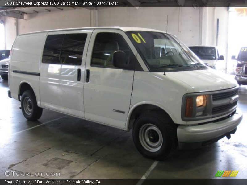 White / Dark Pewter 2001 Chevrolet Express 1500 Cargo Van