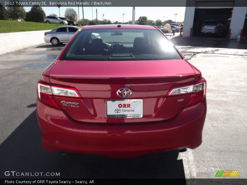 Barcelona Red Metallic / Black/Ash 2012 Toyota Camry SE