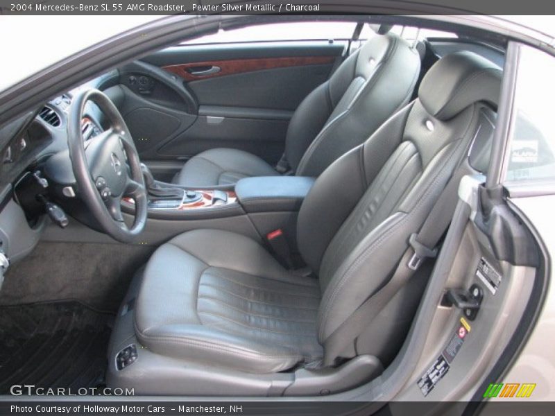 Pewter Silver Metallic / Charcoal 2004 Mercedes-Benz SL 55 AMG Roadster