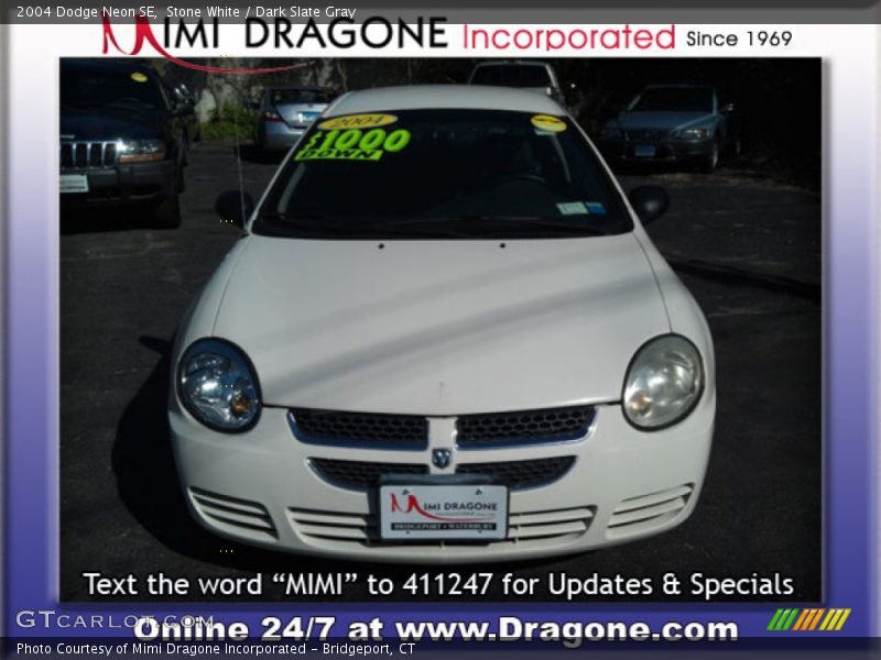 Stone White / Dark Slate Gray 2004 Dodge Neon SE